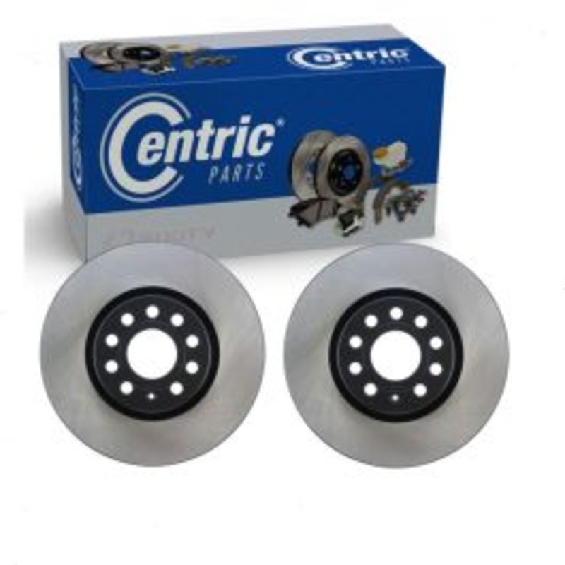 2 pc Centric Premium Front Disc Brake Rotors for 2006-2022 Audi A3 Quattro