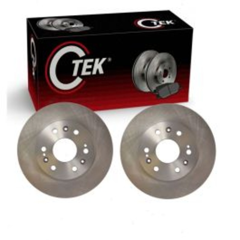2 pc Centric CTEK Front Disc Brake Rotors for 2013-2019 Cadillac XTS