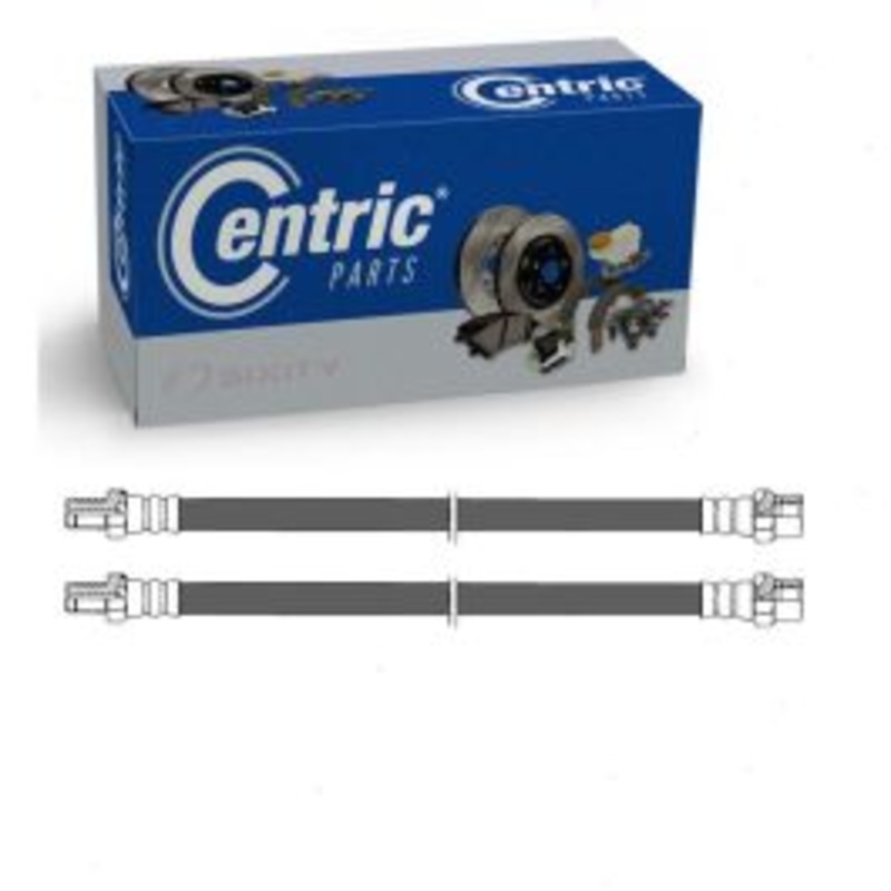 2 pc Centric Premium Rear Brake Hydraulic Hoses for 1984-1985 Mercedes-Benz 380SE
