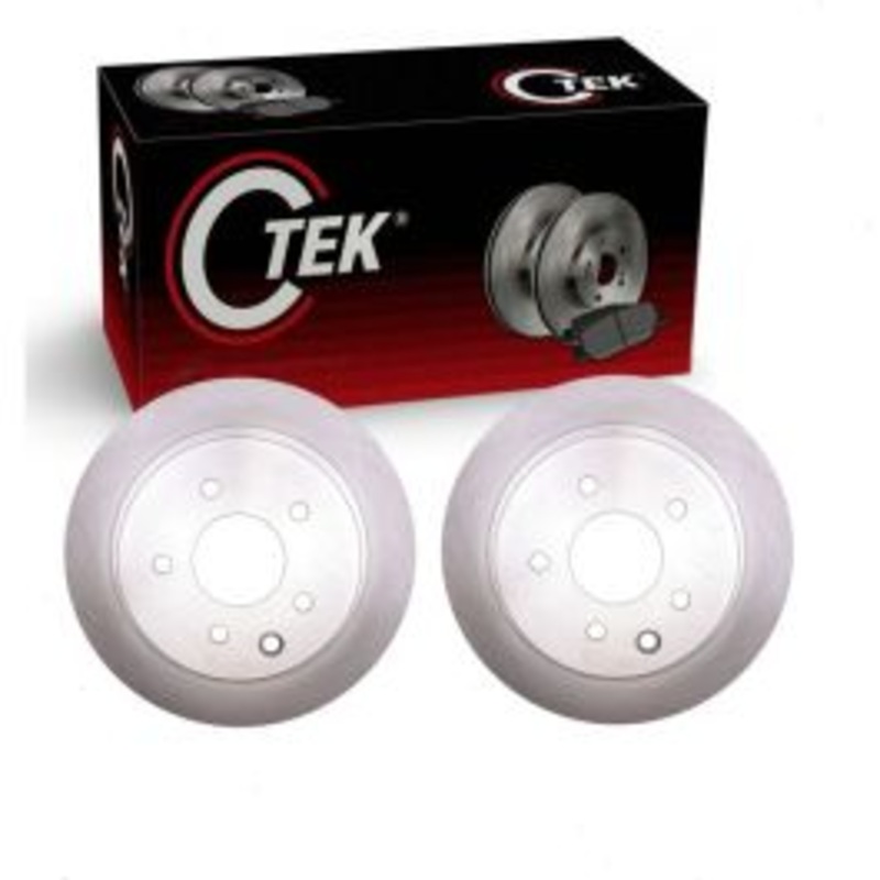 2 pc Centric CTEK Rear Disc Brake Rotors for 2002-2023 Nissan Altima