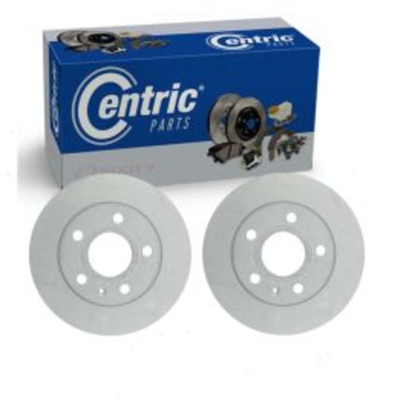 2 pc Centric Premium Rear Disc Brake Rotors for 2018-2019 Audi Q2