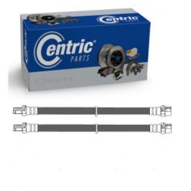 2 pc Centric Premium Rear Brake Hydraulic Hoses for 1995-1999 Mercedes-Benz E300
