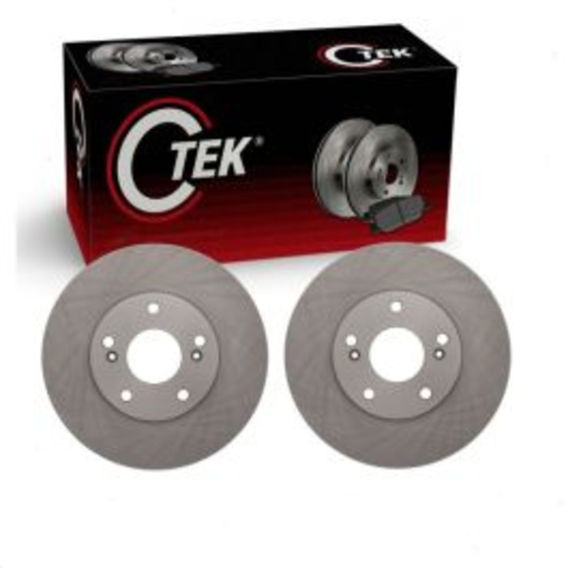 2 pc Centric CTEK Front Disc Brake Rotors for 2006-2011 Acura CSX