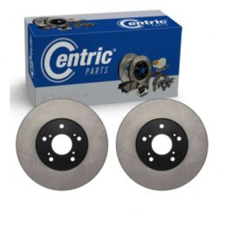 2 pc Centric Premium Front Disc Brake Rotors for 2004-2014 Acura TSX