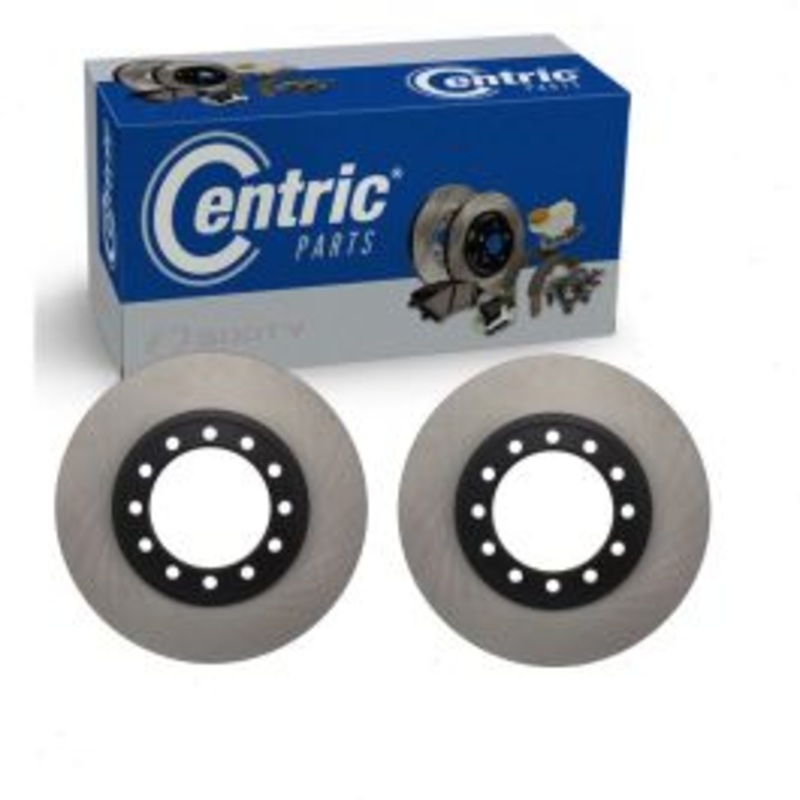 2 pc Centric Premium Front Disc Brake Rotors for 2016-2023 Chevrolet LCF 3500