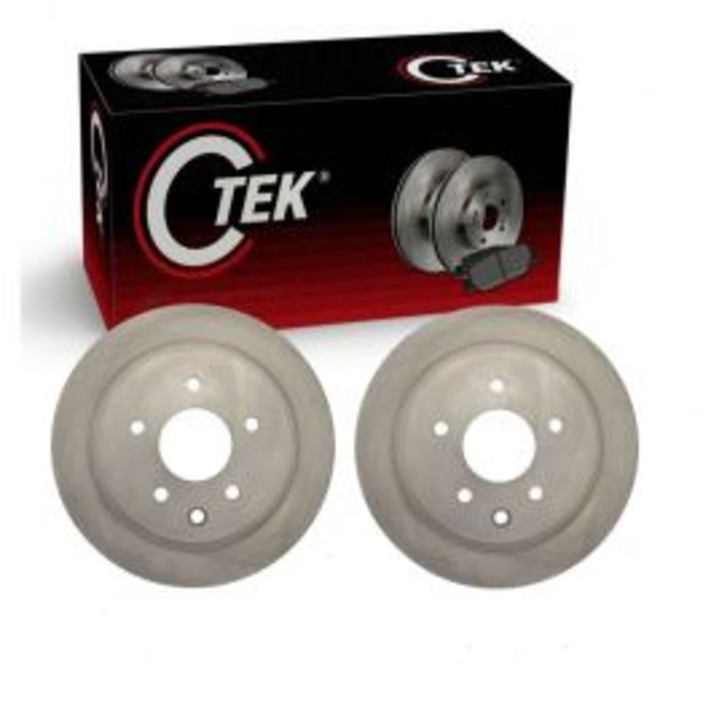 2 pc Centric CTEK Rear Disc Brake Rotors for 2014-2015 Nissan Rogue Select