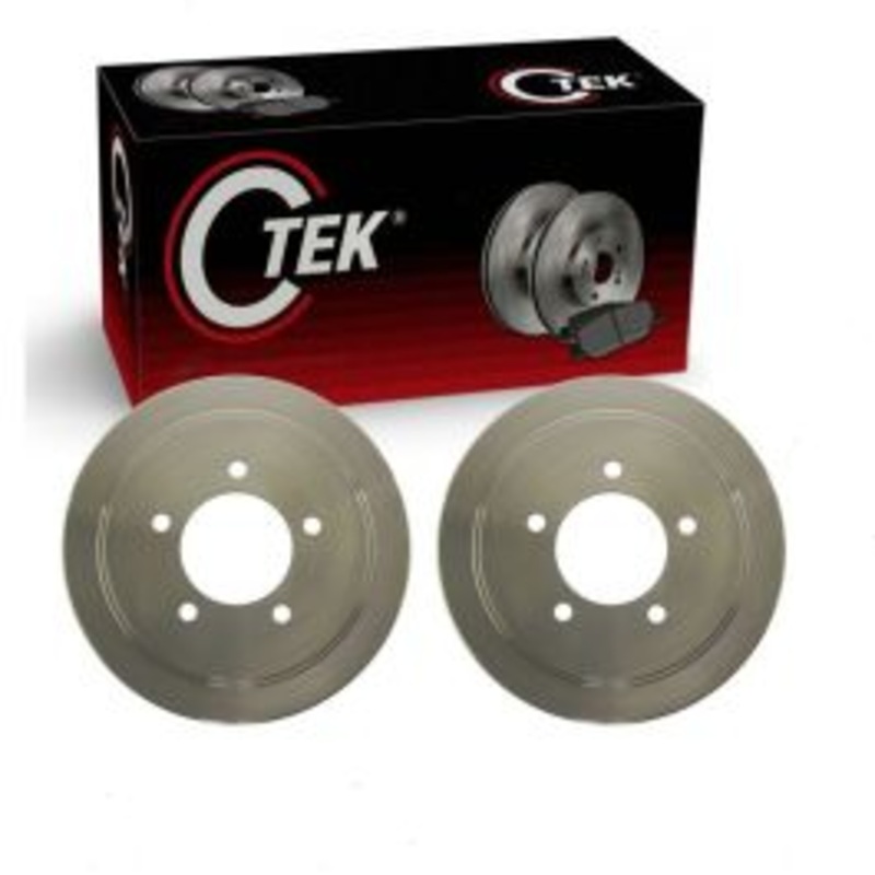 2 pc Centric CTEK Rear Brake Drums for 2007-2011 Dodge Caliber 1.8L 2.0L L4