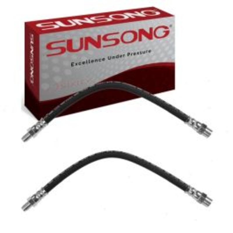 2 pc Sunsong Rear Brake Hydraulic Hoses for 1986-1987 Mercedes-Benz 300SDL