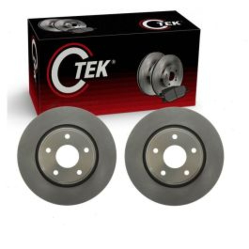 2 pc Centric CTEK Rear Disc Brake Rotors for 2012-2020 Dodge Grand Caravan