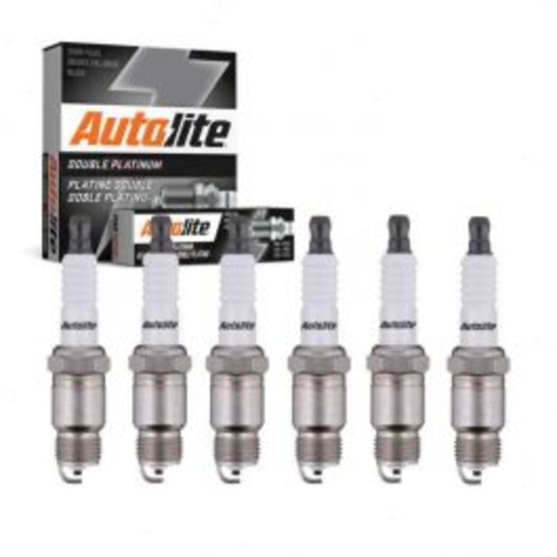 6 pc Autolite Double Platinum Spark Plug for 1987 Chevrolet V10 4.3L V6