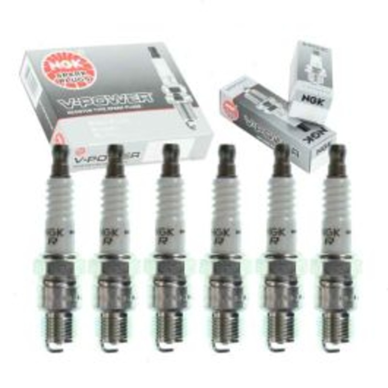 6 pc NGK V-Power Spark Plugs for 1975 GMC Jimmy 4.1L L6