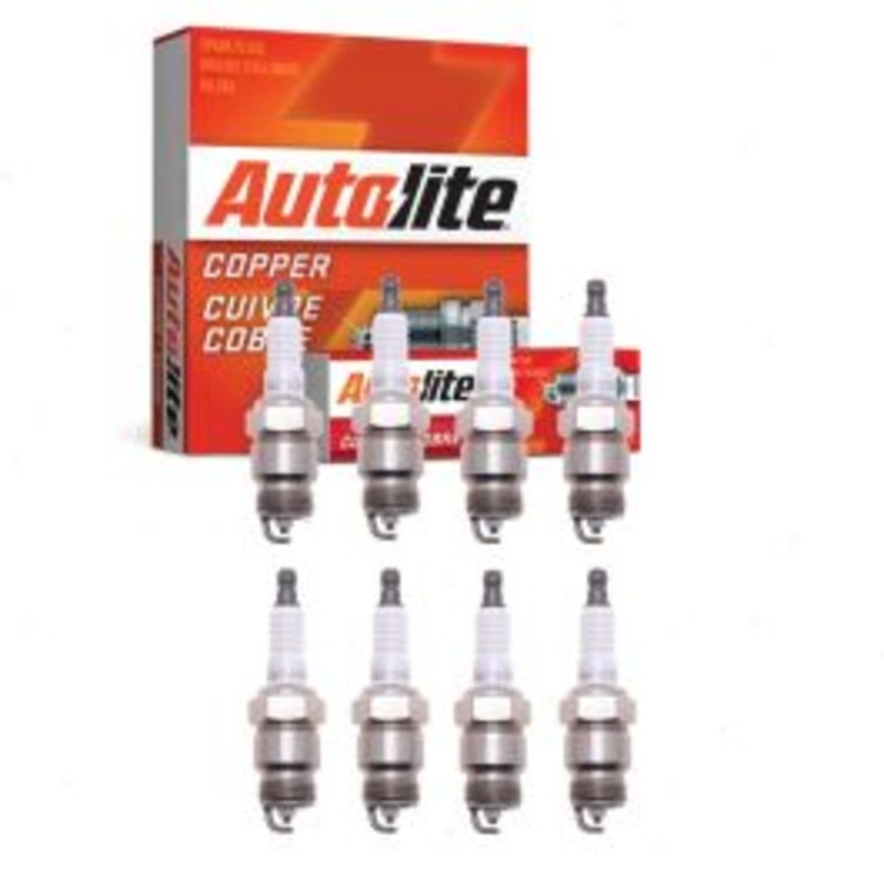 8 pc Autolite Copper Core Spark Plugs for 1958-1974 Ford Ranch Wagon 3.6L 4.3L 4.7L 5.0L 5.8L 5.9L 6.4L 6.6L 7.0L 7.5L V8