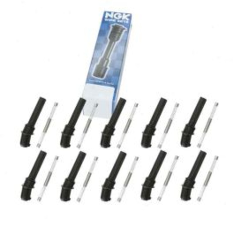 10 pc NGK Ignition Coil Boots for 1997-1998 Ford E-350 Econoline 6.8L V10