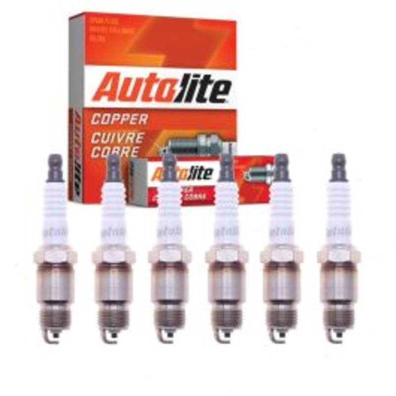 6 pc Autolite Copper Core Spark Plugs for 1977-1980 Dodge W200 3.7L L6