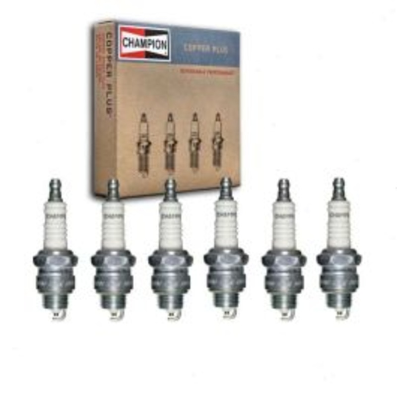 6 pc Champion Copper Plus Spark Plugs for 1966 Jeep FC150 3.7L V6