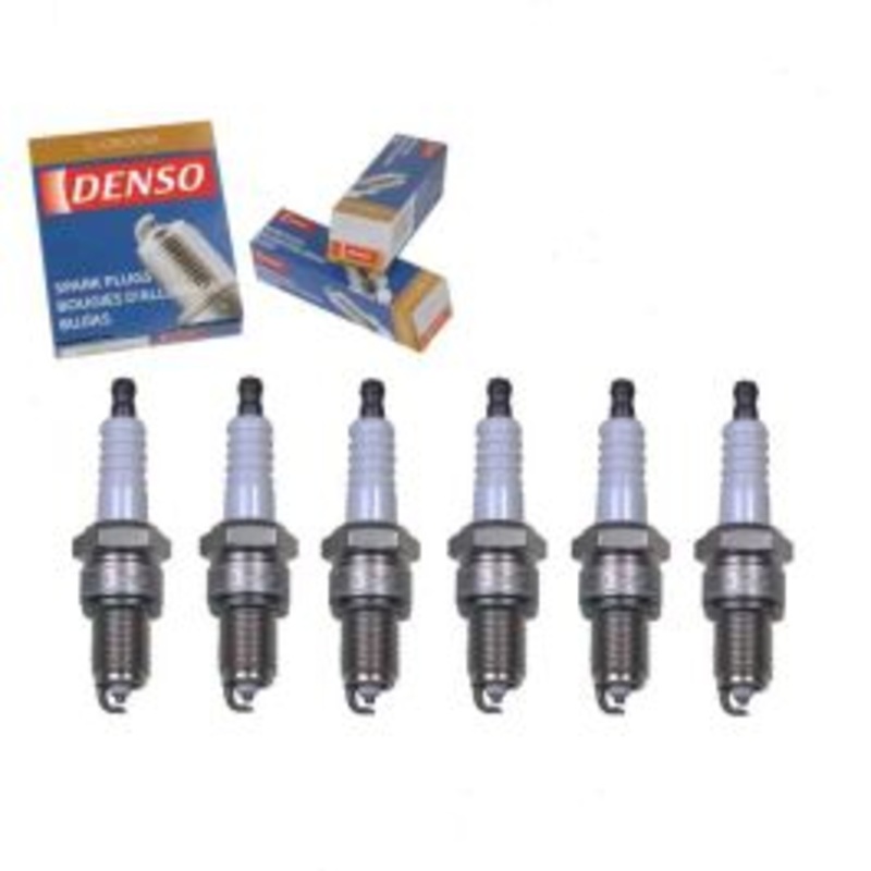 6 pc DENSO Standard U-Groove Spark Plugs for 1988-1991 Subaru XT 2.7L H6