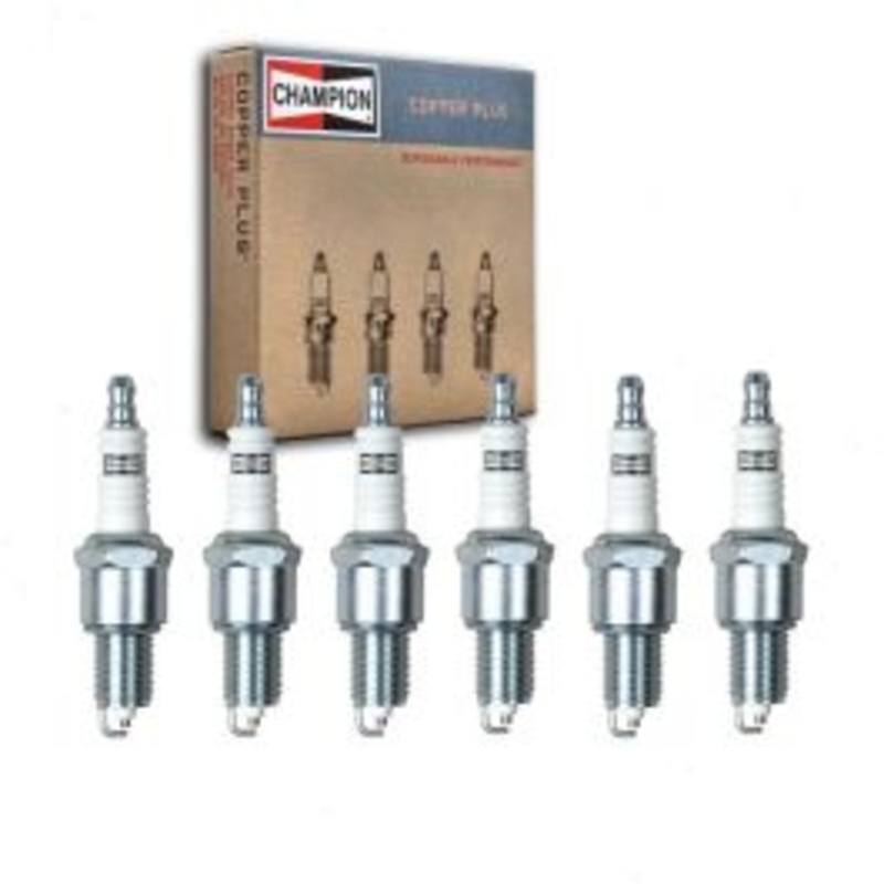 6 pc Champion Copper Plus Spark Plugs for 1965-1973 Jeep J-2600 3.8L 4.2L L6