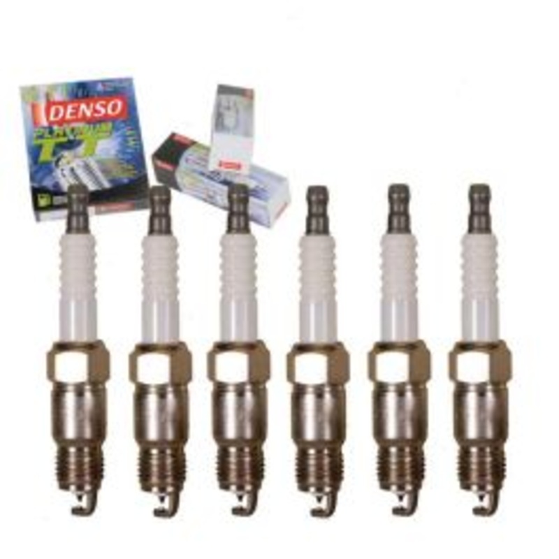 6 pc DENSO Platinum TT Spark Plugs for 1976 Plymouth Trailduster 3.7L L6