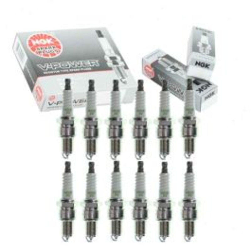 12 pc NGK V-Power Spark Plugs for 1973-1979 Jaguar XJ12 5.3L V12
