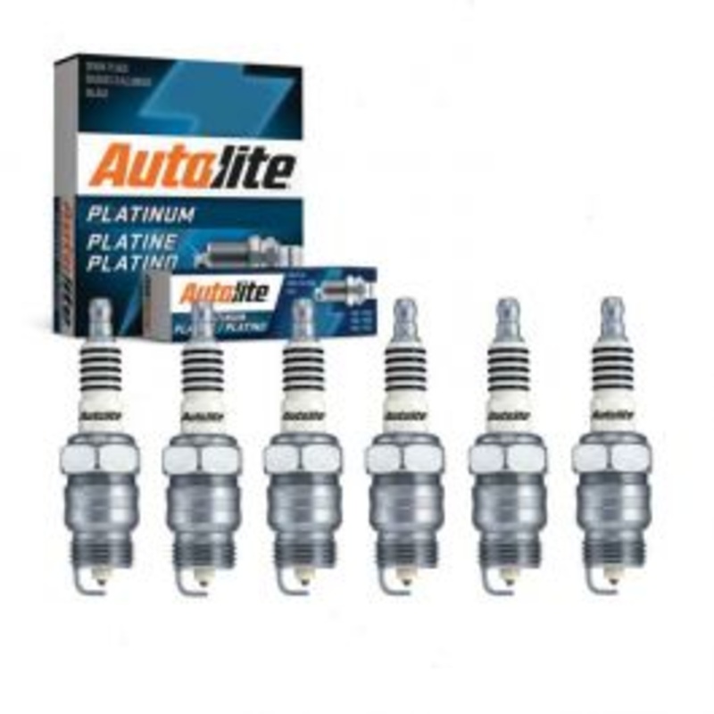 6 pc Autolite Platinum Spark Plug for 1975-1986 Ford E-150 Econoline 4.9L L6