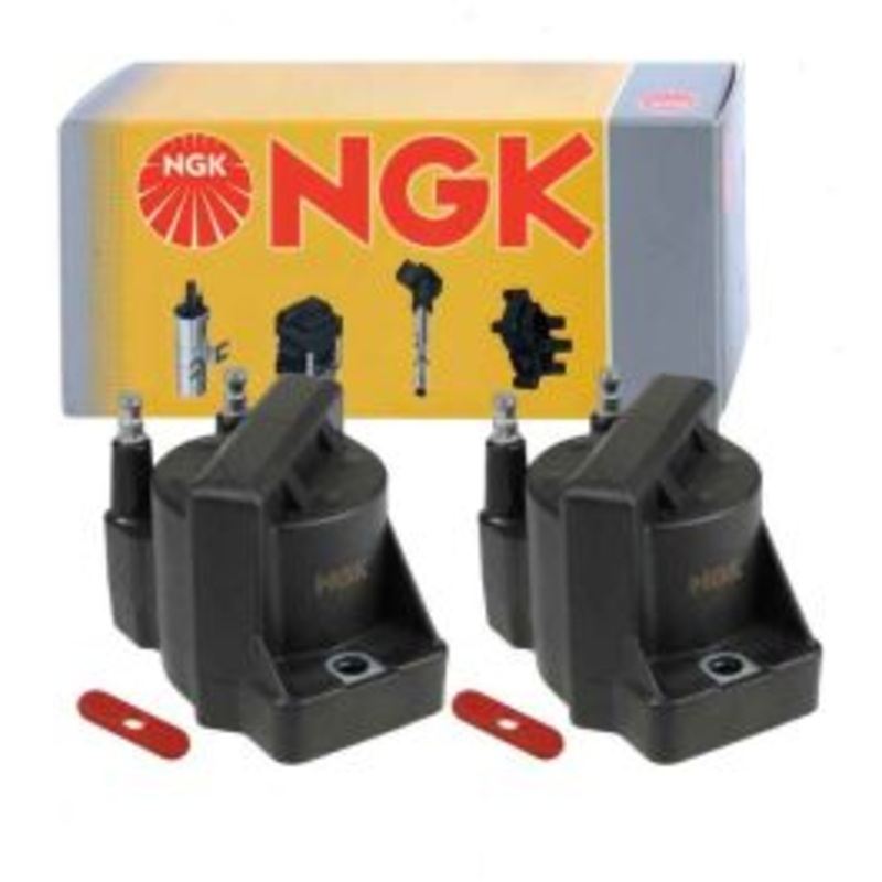 2 pc NGK Ignition Coils for 1987 Oldsmobile Calais 2.5L L4