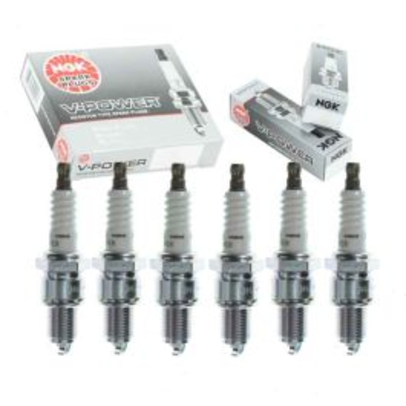 6 pc NGK V-Power Spark Plugs for 1964-1966 GMC G1000 Series 3.2L 3.8L L6