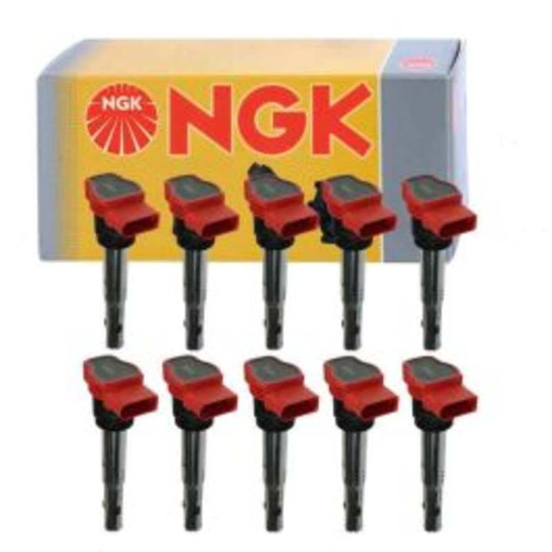 10 pc NGK Ignition Coils for 2007-2011 Audi S6 5.2L V10