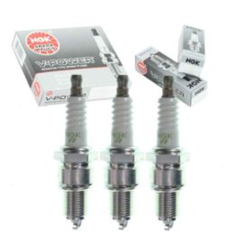 3 pc NGK V-Power Spark Plugs for 1998-2000 Chevrolet Metro 1.0L L3