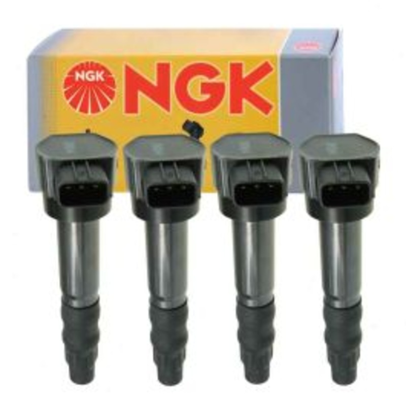 4 pc NGK Ignition Coils for 2004-2012 Mitsubishi Galant 2.4L L4