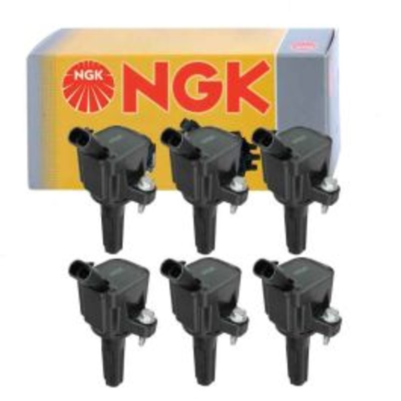 6 pc NGK Ignition Coils for 2006-2009 GMC Envoy 4.2L L6
