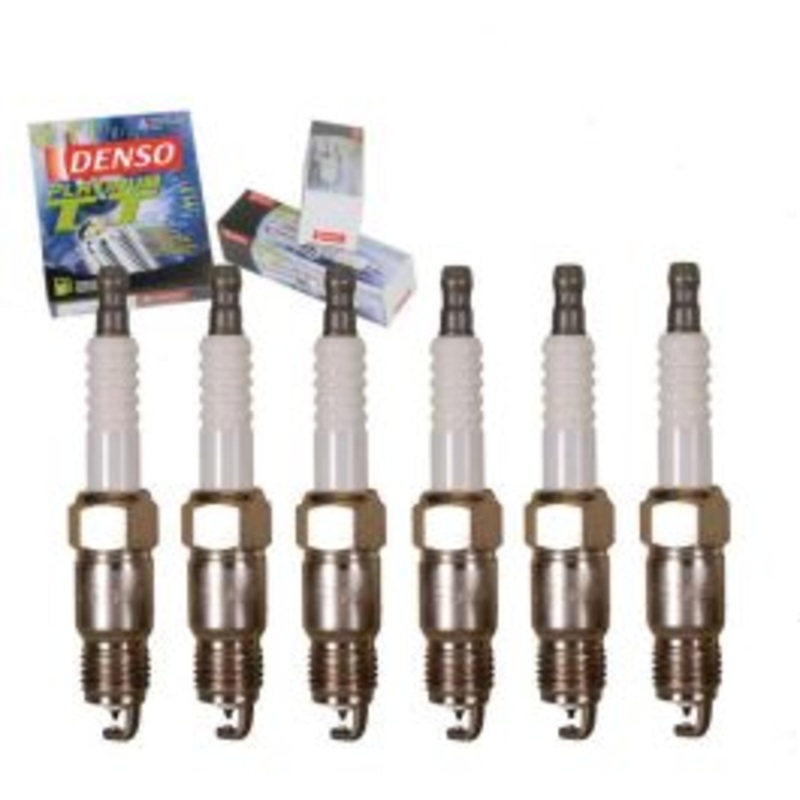 6 pc DENSO Platinum TT Spark Plugs for 1986-1987 Dodge D100 3.7L L6