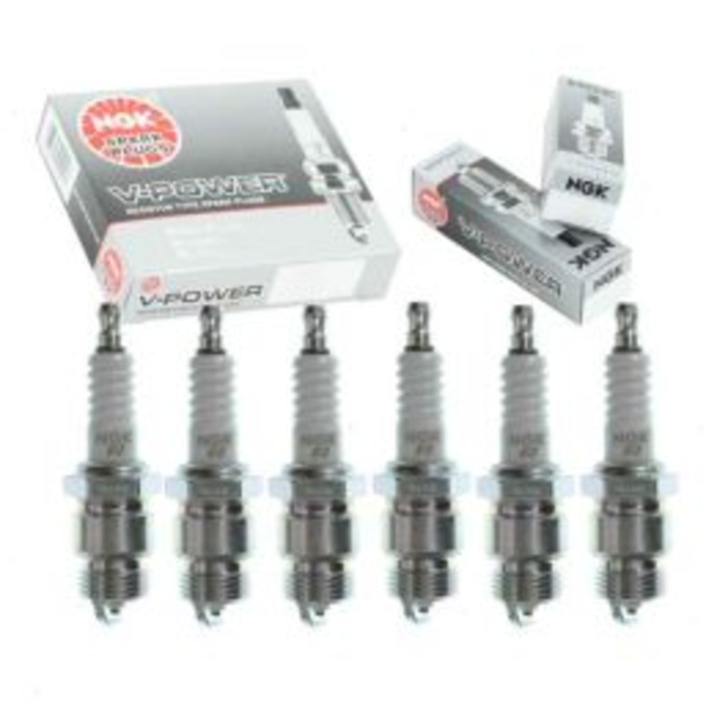 6 pc NGK V-Power Spark Plugs for 1957-1958 Ford Del Rio Wagon 3.6L L6