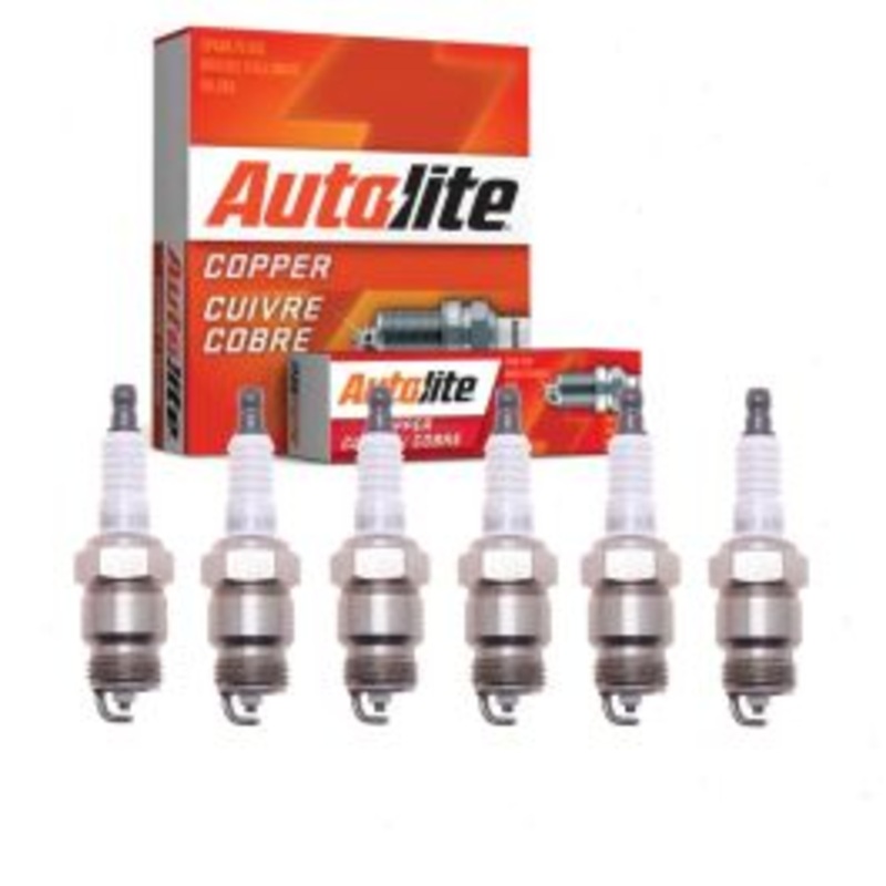 6 pc Autolite Copper Core Spark Plugs for 1969-1974 Ford E-200 Econoline 3.9L 4.9L L6