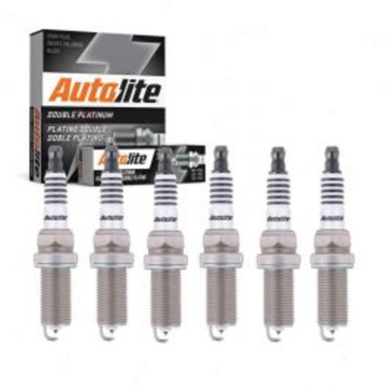6 pc Autolite Double Platinum Spark Plug for 2006-2009 Saab 9-3 2.8L V6