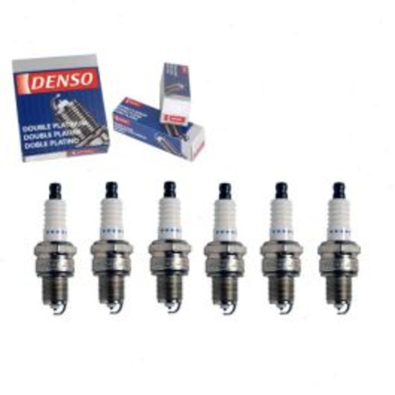 6 pc DENSO Double Platinum Spark Plugs for 1989 Dodge W100 3.9L V6