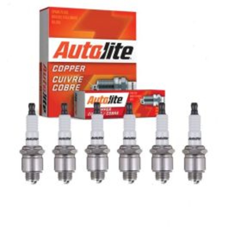 6 pc Autolite Copper Core Spark Plugs for 1938 Pontiac Deluxe Model 6DA
