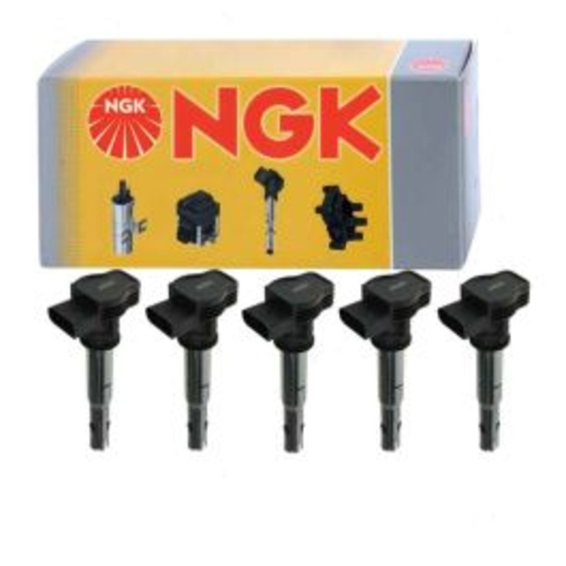 5 pc NGK Ignition Coils for 2005-2014 Volkswagen Jetta 2.5L L5