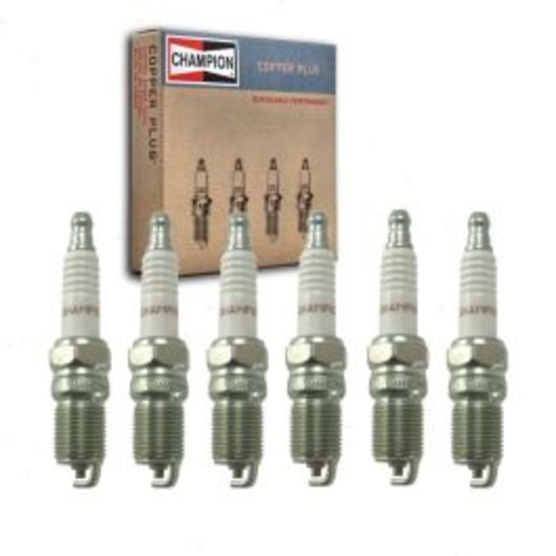 6 pc Champion Copper Plus Spark Plugs for 1987-1989 Mercedes-Benz 260E 2.6L L6