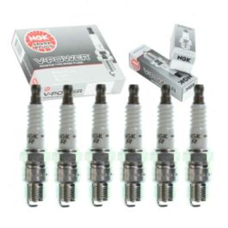 6 pc NGK V-Power Spark Plugs for 1975 GMC C35 4.1L 4.8L L6