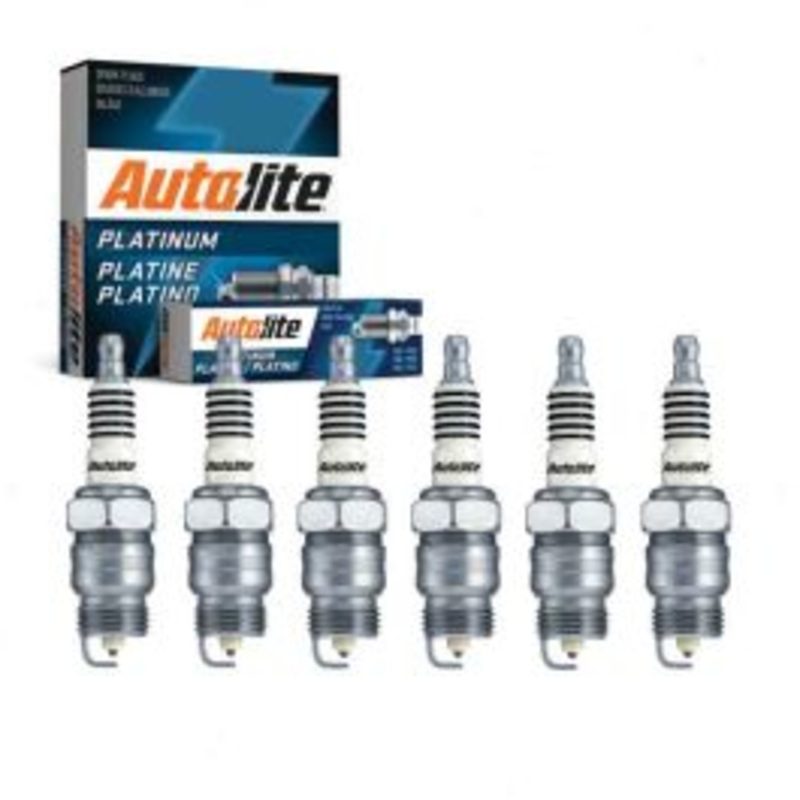 6 pc Autolite Platinum Spark Plug for 1957-1974 Ford Ranchero 2.4L 2.8L 3.3L