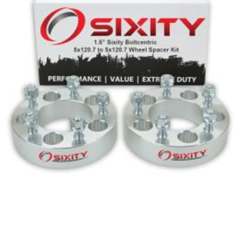 Sixity 2 pc 1.5" Inch Thick 5x120.7 Wheel Spacers M12x1.5mm 1.25in Studs Lugs