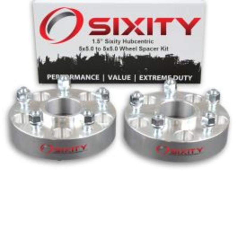 Sixity 2 pc 1.5" Inch Thick 5x5.0 Wheel Spacers 1/2-20tpi 1.25in Hubcentric