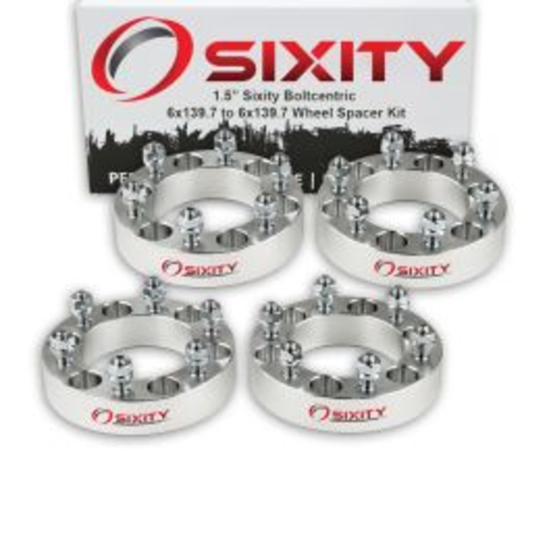 Sixity 4 pc 1.5" Inch Thick 6x139.7 Wheel Spacers M12x1.5mm 1.25in Studs Lugs