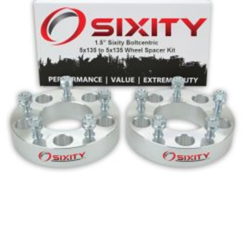 Sixity 2 pc 1.5" Inch Thick 5x135 Wheel Spacers M12x1.5mm 1.25in Studs Lugs