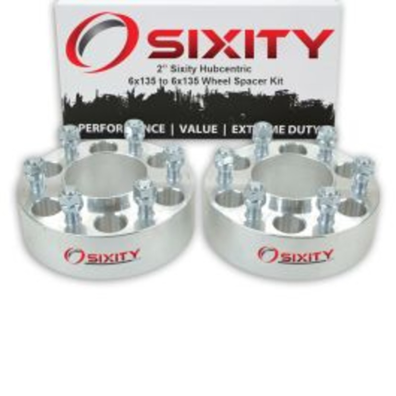 Sixity 2 pc 2" Inch Thick 6x135 Wheel Spacers M14x2.0mm 1.25in Hubcentric