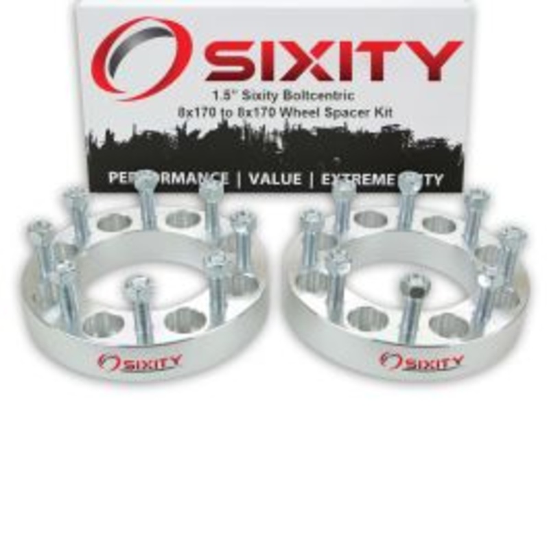 Sixity 2 pc 1.5" Inch Thick 8x170 Wheel Spacers M14x1.5mm 1.75in Studs Lugs