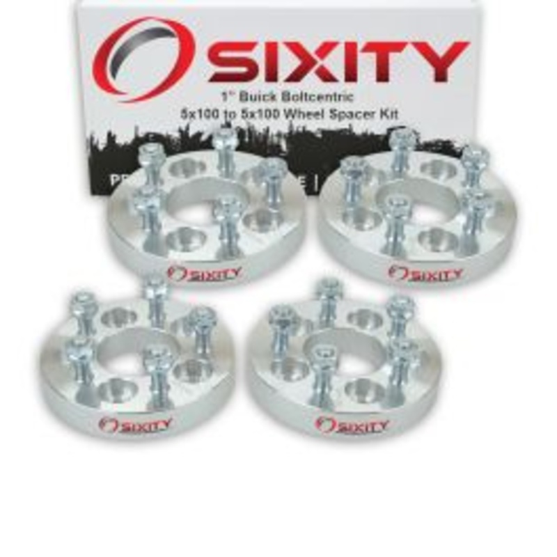 Sixity 4 pc 1" Thick Wheel Spacers - Buick Century Skyhawk Skylark Somerset Regal - 5x100mm
