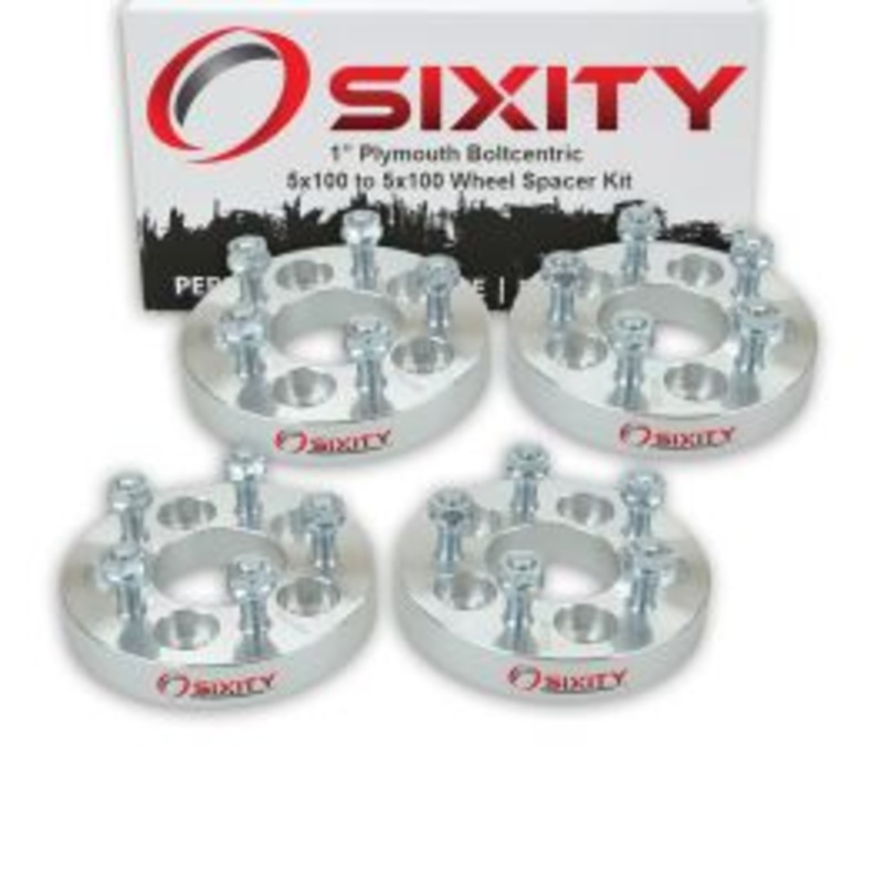 Sixity 4 pc 1" Thick Wheel Spacers - Plymouth Acclaim Breeze Caravelle Neon Reliant - 5x100mm