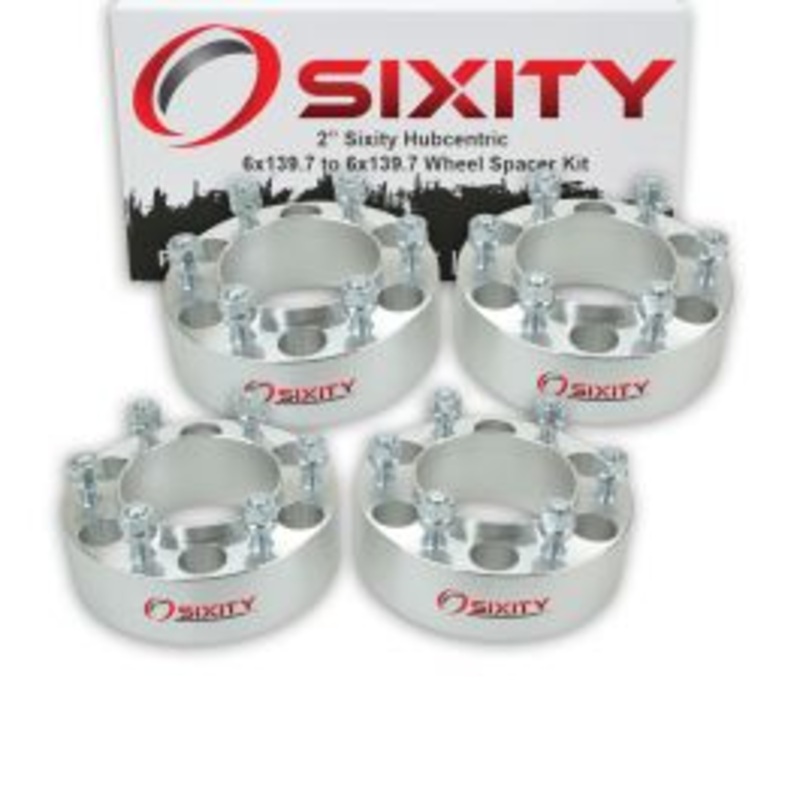 Sixity 4 pc 2" Inch Thick 6x139.7 Wheel Spacers M12x1.5mm 1.25in Hubcentric
