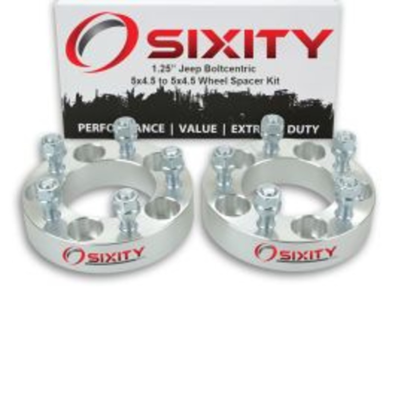 Sixity 2 pc 1.25" Thick Wheel Spacers - Jeep Comanche Grand Cherokee Liberty Wrangler - 5x4.5